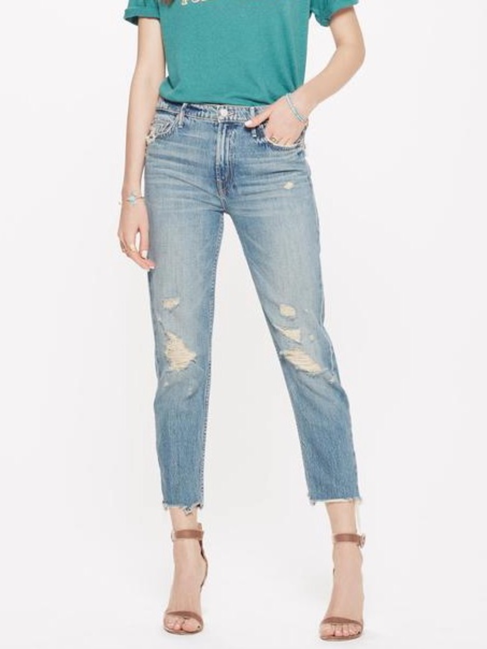 MOTHER Superior Cardinal Sinner Ankle Skinny Jeans size 24 in Saving Grace Wash